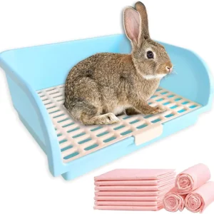 Large Rabbit Litter Box – Small Pet Potty Trainer for Cage